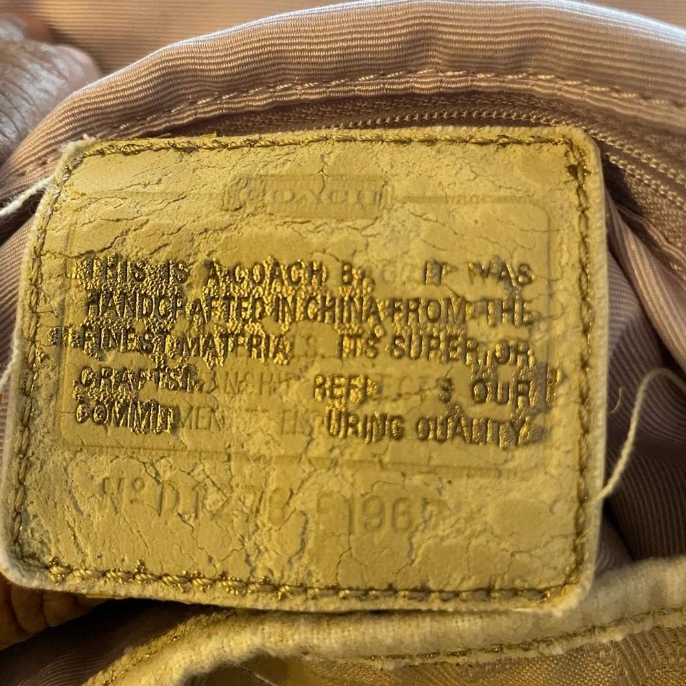 Coach Beige Signature Nylon Backpack with Leather Trim - Picture 4 of 9